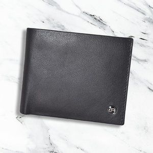 Mens Genuine Nappa Leather Bi-fold Minimalist RFID Wallet